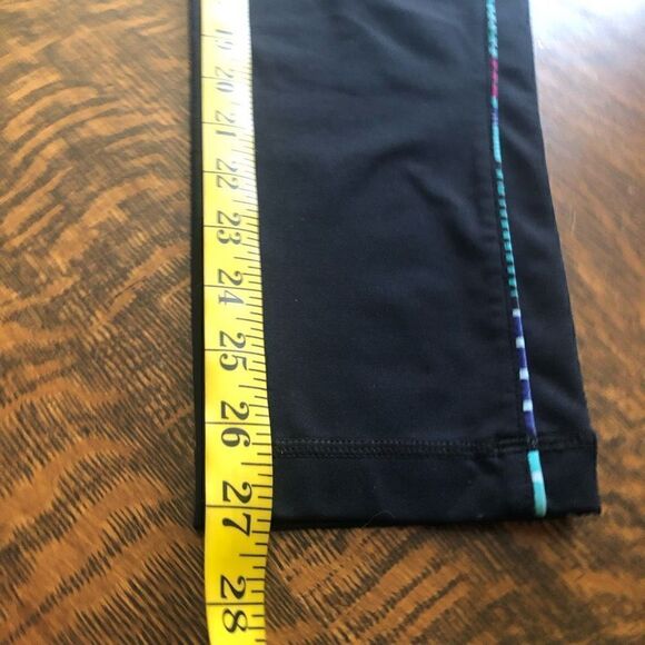 Fila Black Workout Leggings With Blue Band at Waist - Picture 16 of 16